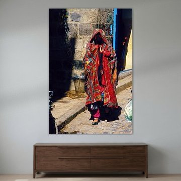 Gesluierde vrouw - Analoge fotografie!