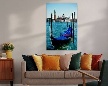 Venetiaanse gondel - Analoge fotografie! van Tom River Art