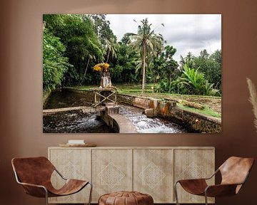 Altar mit Regenschirm in Bali von Mickéle Godderis