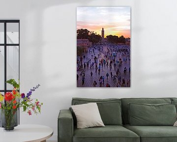 Sunset at the Djemaa el Fna market in Marrakesh, Marocco, by Eye on You