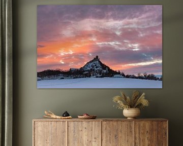 Sunset - Staatzer mountain in winter by Elke Wolfbeisser