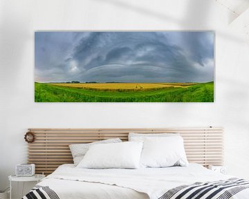 Summer thunderstorm above grain fields in Flevoland by Sjoerd van der Wal Photography