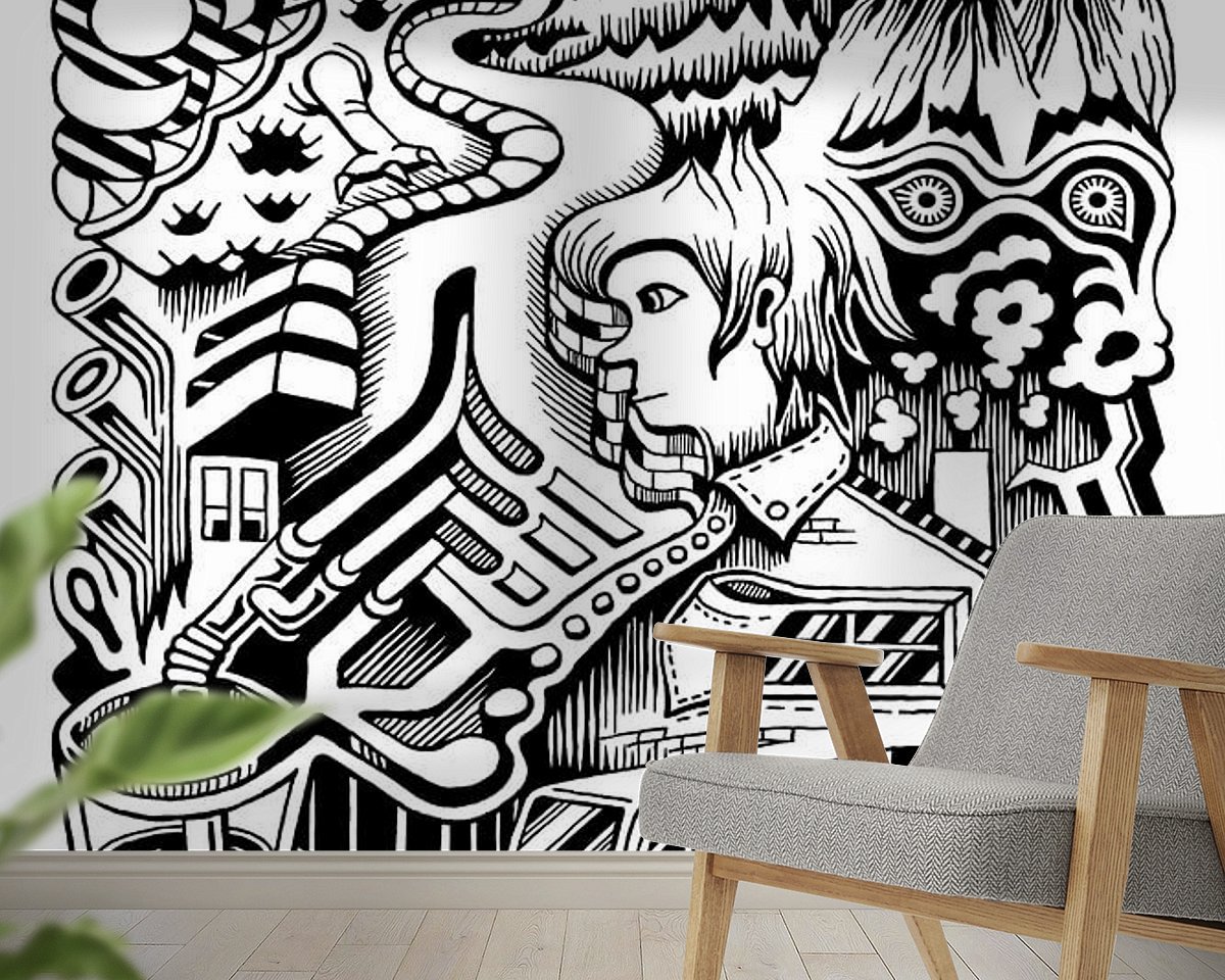 Voorbeeld van het werk in een kamer