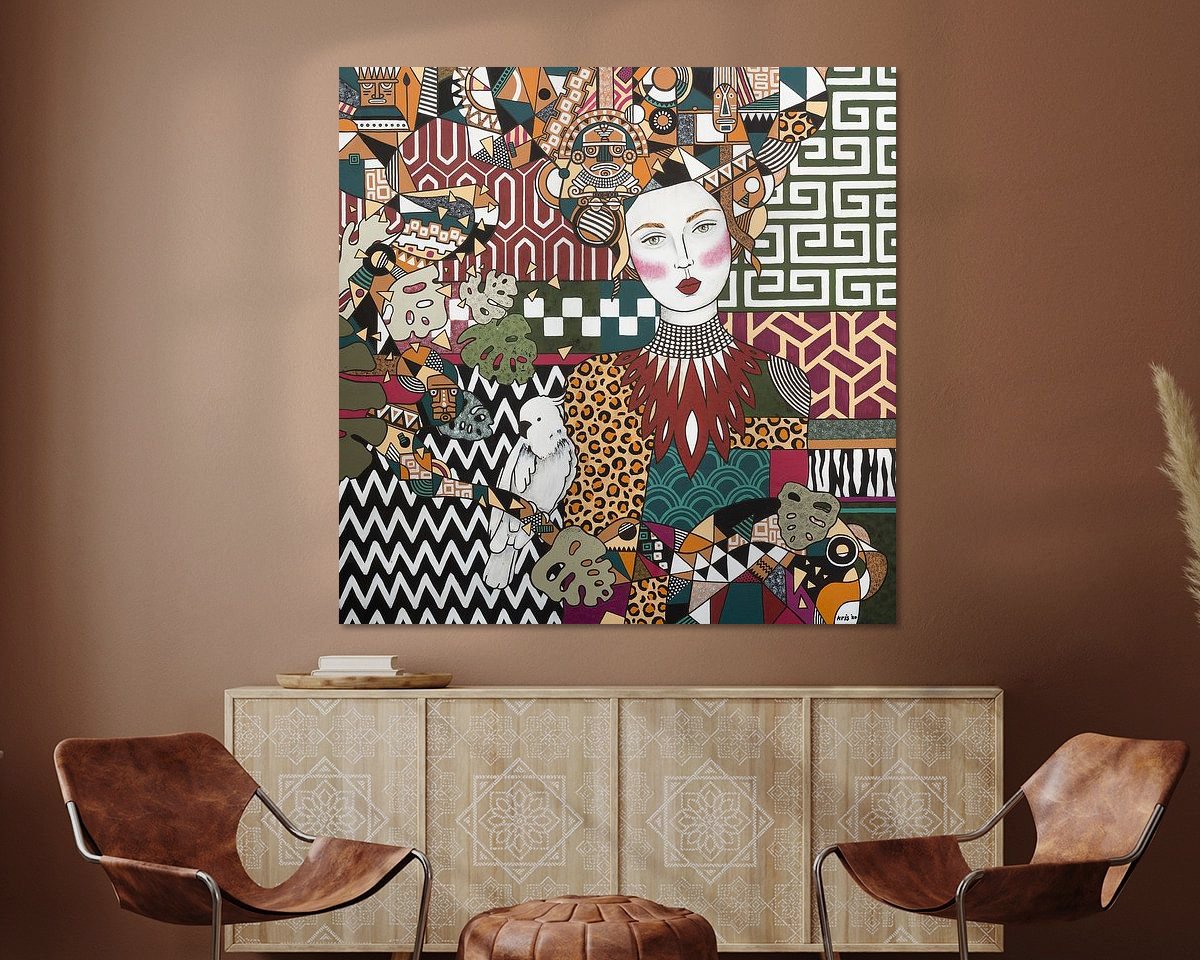 Voorbeeld van het werk in een kamer