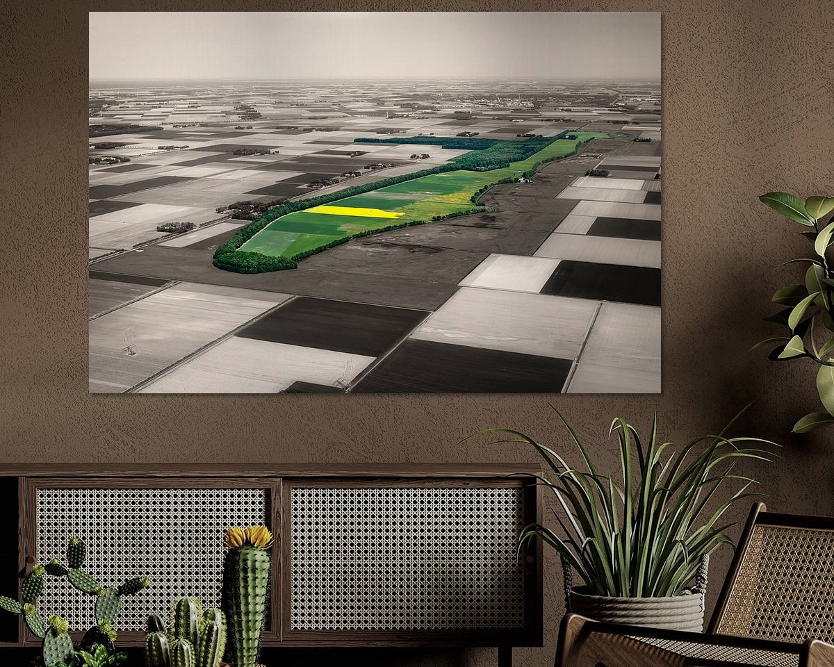 Voorbeeld van het werk in een kamer