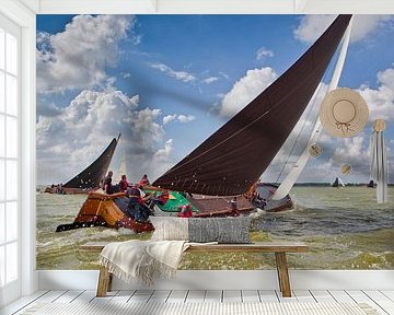 Skutsjesilen near Lemmer by Frans Lemmens