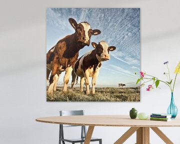 Des vaches dans un polder sur Frans Lemmens