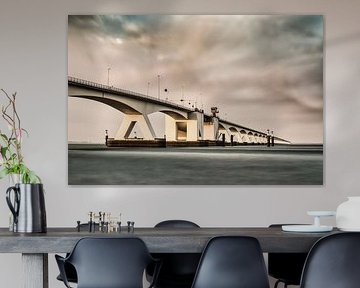 Zeelandbrug-02, Brücke über die Oosterschelde-Mündung von Frans Lemmens