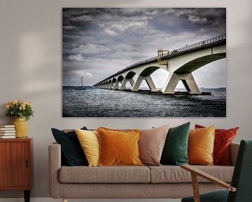 Zeelandbrug-02, Bridge over the Oosterschelde estuary by Frans Lemmens