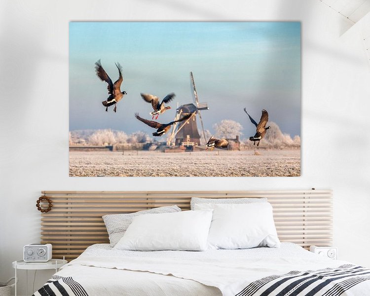 Voorbeeld van het werk in een kamer