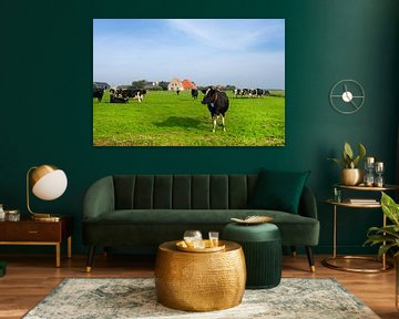 Niederländische Landschaft mit Kühen von Ivonne Wierink