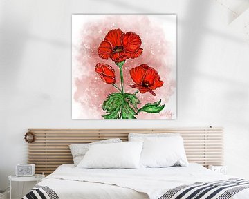 Blumenmotiv - Roter Mohn von Patricia Piotrak