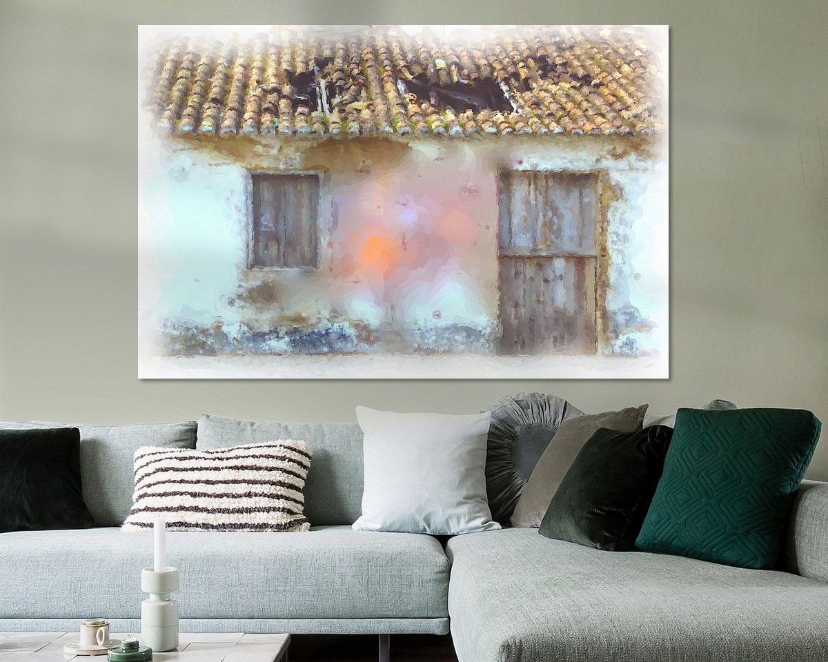 Voorbeeld van het werk in een kamer