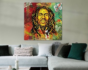 Bob Marley van Rene Ladenius Digital Art