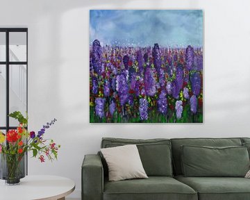 Painting Lavender Field by Patricia Piotrak