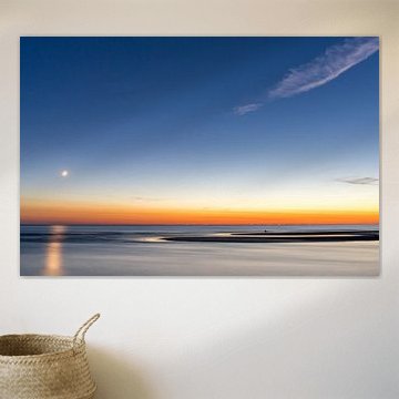 Moonset Katwijk aan Zee