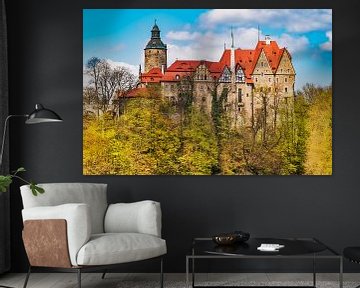 Het Tzschocha kasteel (Zamek Czocha) in Neder-Silezië, Polen
