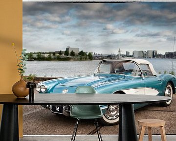 '59 Chevy Corvette (with decorative border) by Wim Slootweg