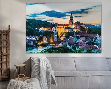 De oude stad van Cesky Krumlov, Tsjechische Republiek van Gunter Kirsch