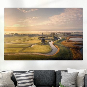 Molen in prachtig Noord Hollands landschap