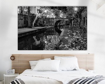 Nieuwegracht Utrecht en noir et blanc sur Marjolein van Middelkoop