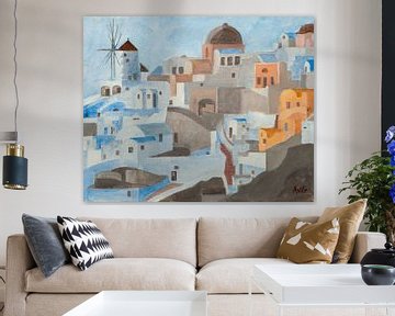 Oia Santorini Gr. by Antonie van Gelder Beeldend kunstenaar
