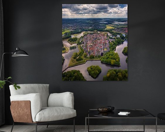 Voorbeeld van het werk in een kamer