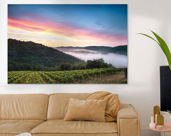 Voorbeeld van het werk in een kamer