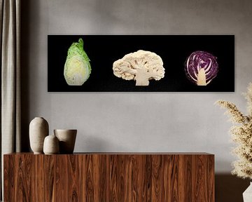 Head cabbage, Cauliflower and Red cabbage as a tree by R Smallenbroek