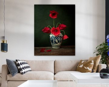 Poppy still life, inspired by the works of the Dutch Masters by Joske Kempink