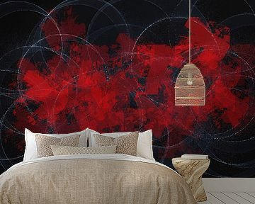 Abstract rood zwart wit