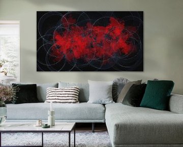 Abstract rood zwart wit