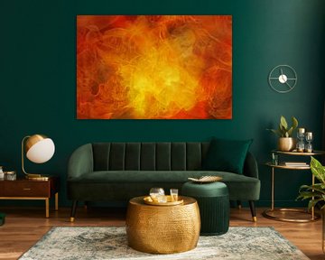 Nature element Fire, abstract background texture in yellow, orange and red, for themes like climate  von Maren Winter