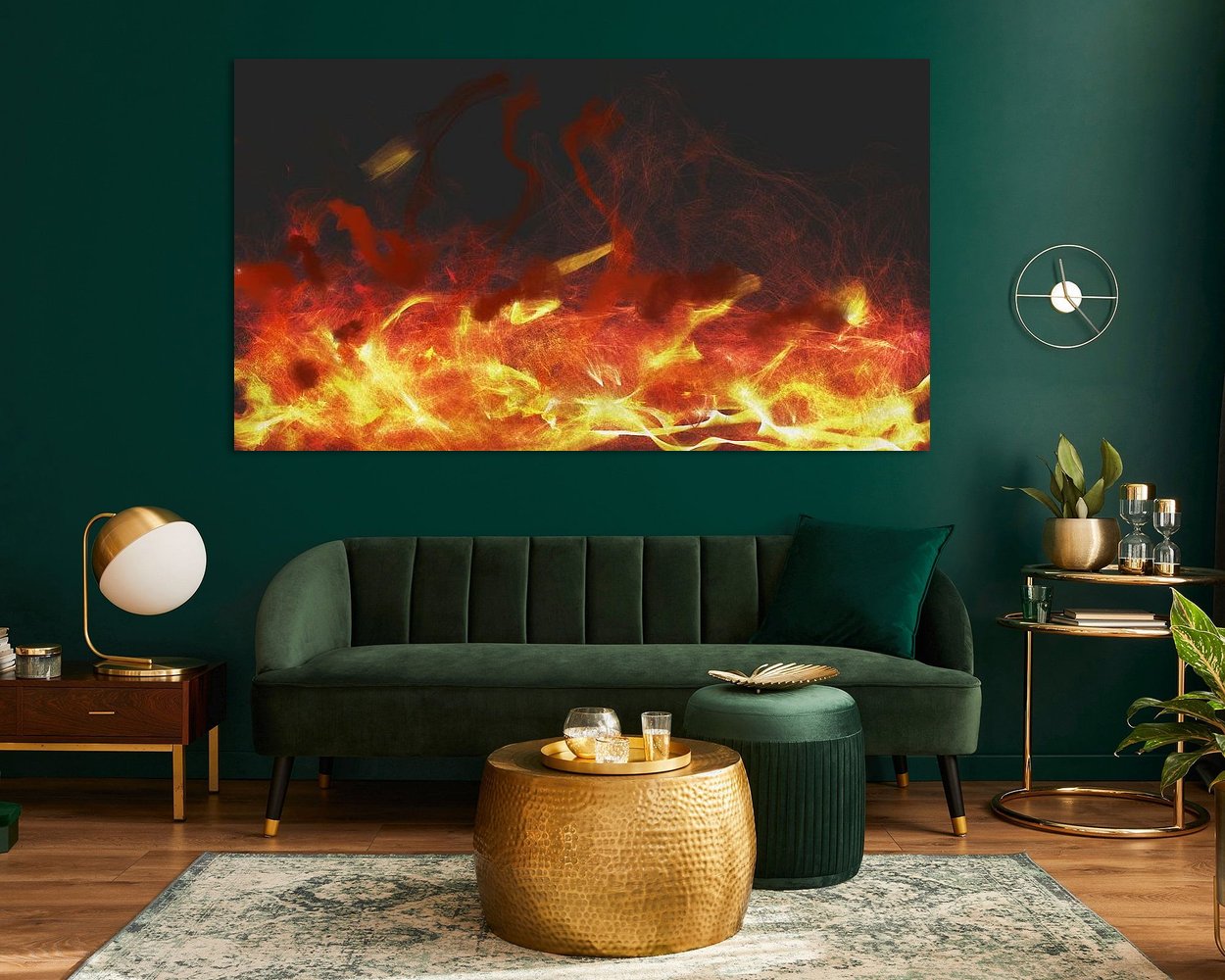 Voorbeeld van het werk in een kamer