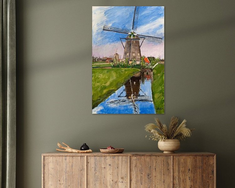 Voorbeeld van het werk in een kamer