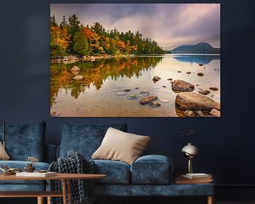 L'étang de Jordan aux couleurs de l'automne, dans le Maine sur Henk Meijer Photography