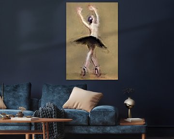 Ballerina on pointe by Arjen Roos