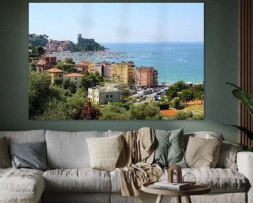 Lerici mit Hafen und Schloss, ein malerisches Dorf in Ligurien, Provinz La Spezia und Teil der itali