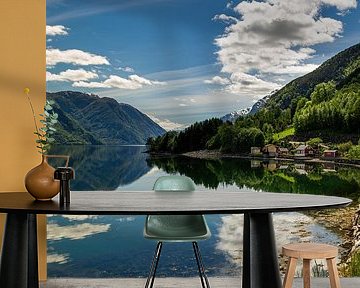 Reflections on the Hardangerfjord, Norway by Adelheid Smitt