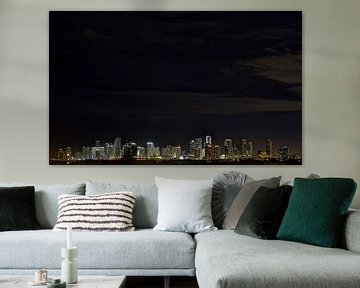 Miami Skyline at night by M DH