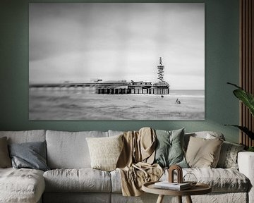 Pier Scheveningen van mono chromie