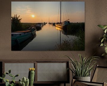 The golden hour at the Sneekermeer in Friesland by Truus Nijland