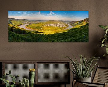 Panorama Leiwen en Trittenheim, Duitsland van Henk Meijer Photography