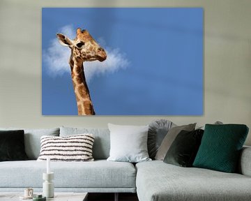 Portret van een Giraffe van Elles Rijsdijk