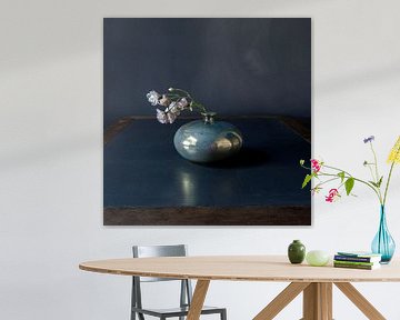 Wit roze rozen in Mobach keramiek [vierkant] van Affect Fotografie