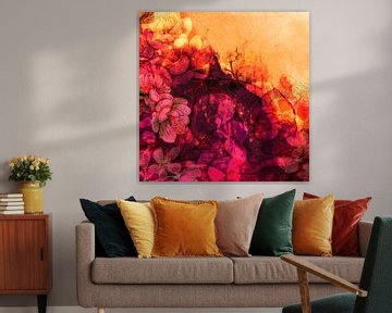LOVELY FLOWERS ARE KISSING A YELLOW FIELD IV-1 by Pia Schneider