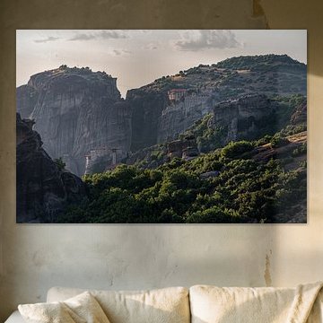 Klöster hoch oben auf dem Berg in Meteora Griechenland