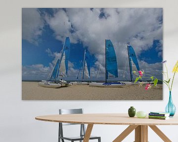 Catamarans op het strand van Wim van der Geest