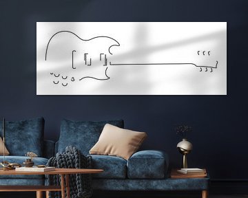 Guitar Silhouet (SG-style) van Drawn by Johan