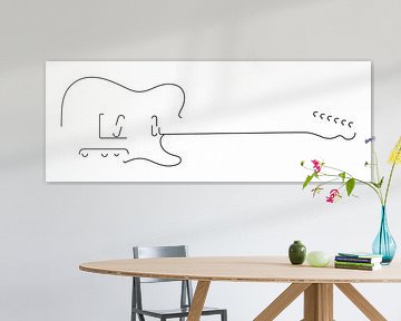 Guitar Silhouet (Telecaster-style) van Drawn by Johan